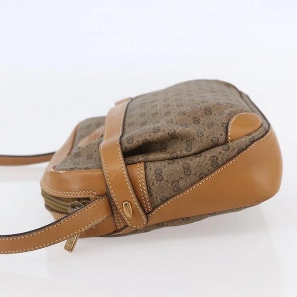 GUCCI Micro GG Supreme Shoulder Bag PVC Beige Gold - Picture 4 of 14